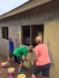 Ghana Jean Smith, Jennifer Combs, Jackson Smith paint